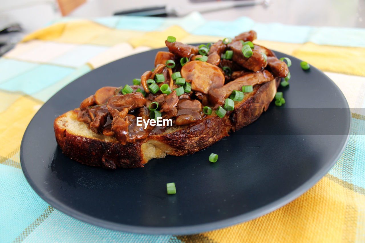 CLOSE-UP OF FOOD IN PLATE