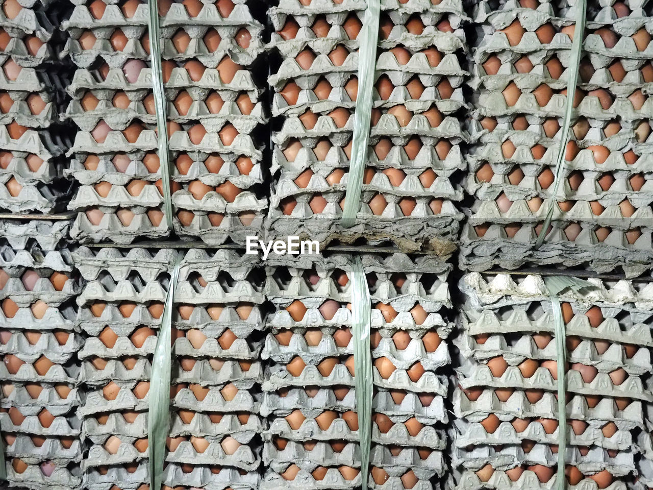 Full frame shot of a group of egg
