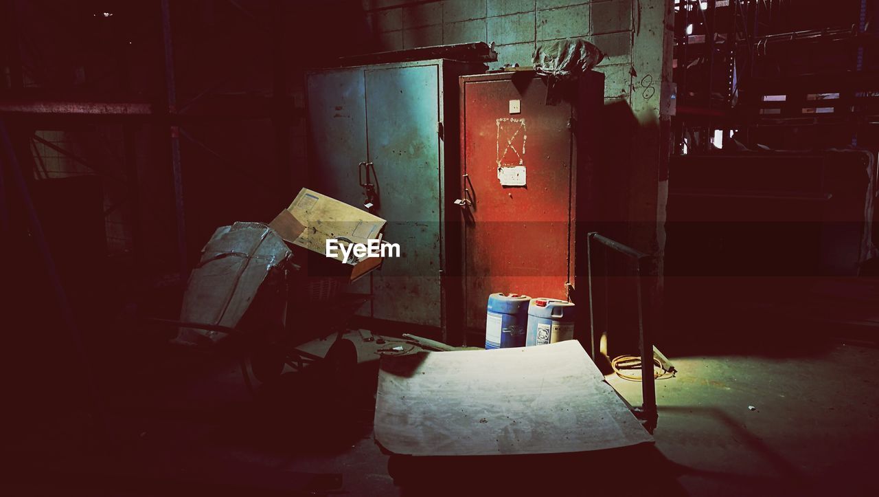 Interior of abandoned darkroom