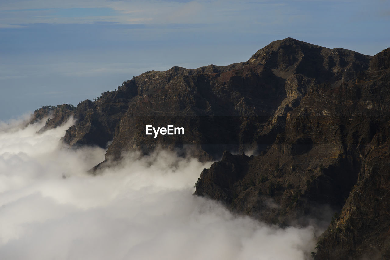 Scenic view of mountain against sky