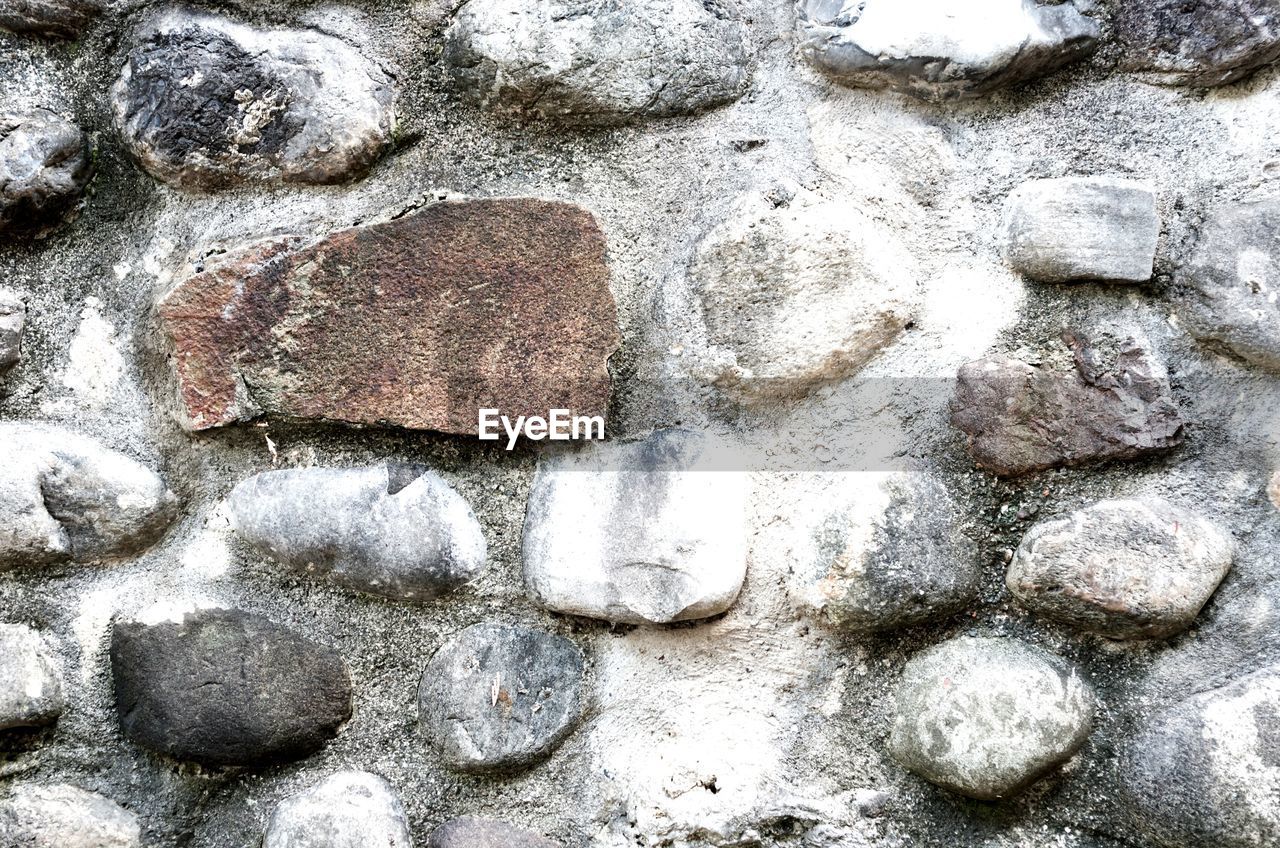 Close up of old stone wall
