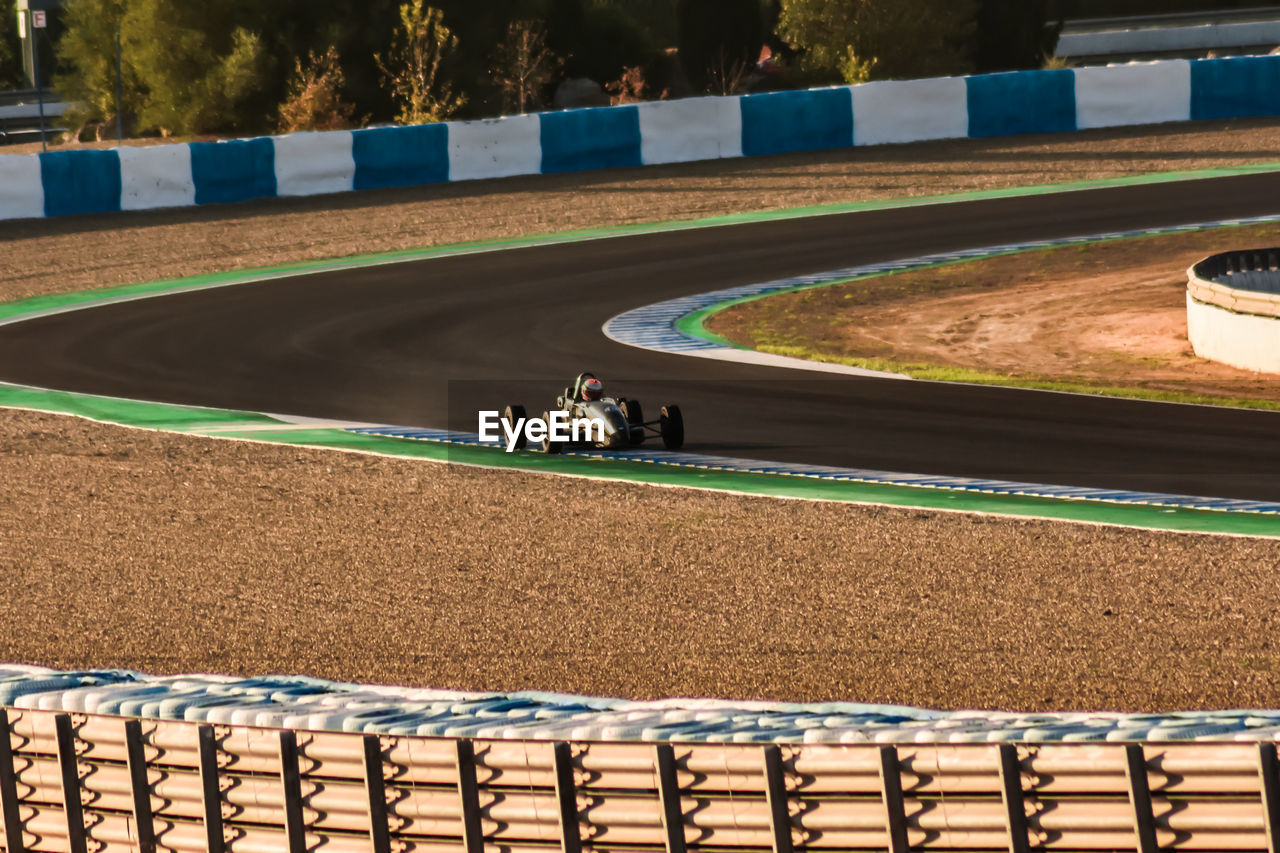 Racecar on sports track