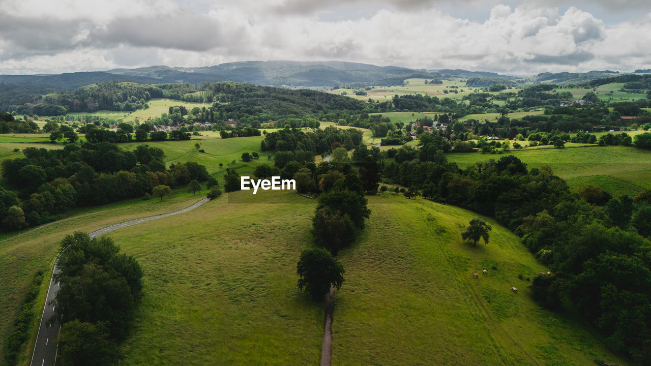 high angle view of landscape