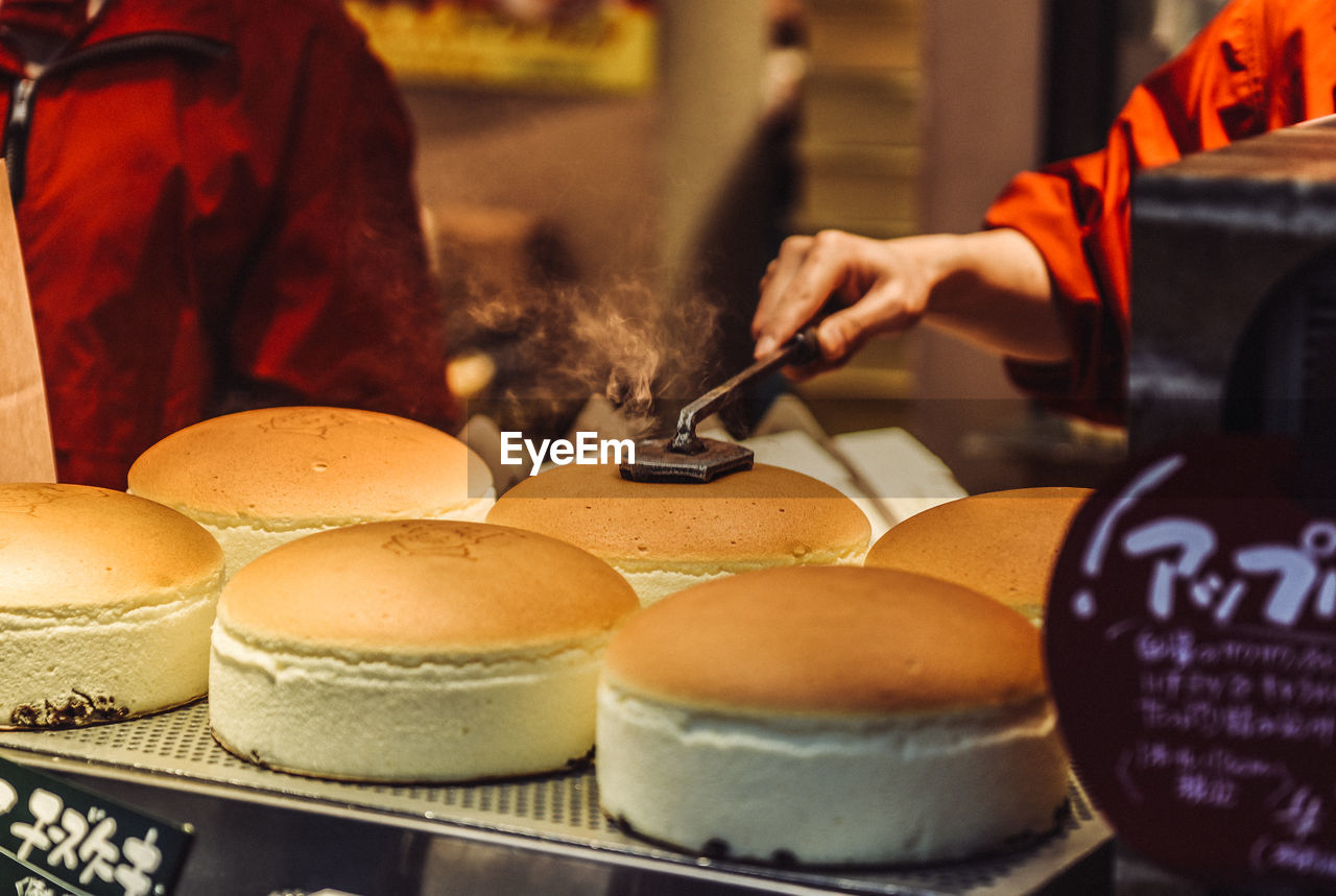 Woman working in bakery