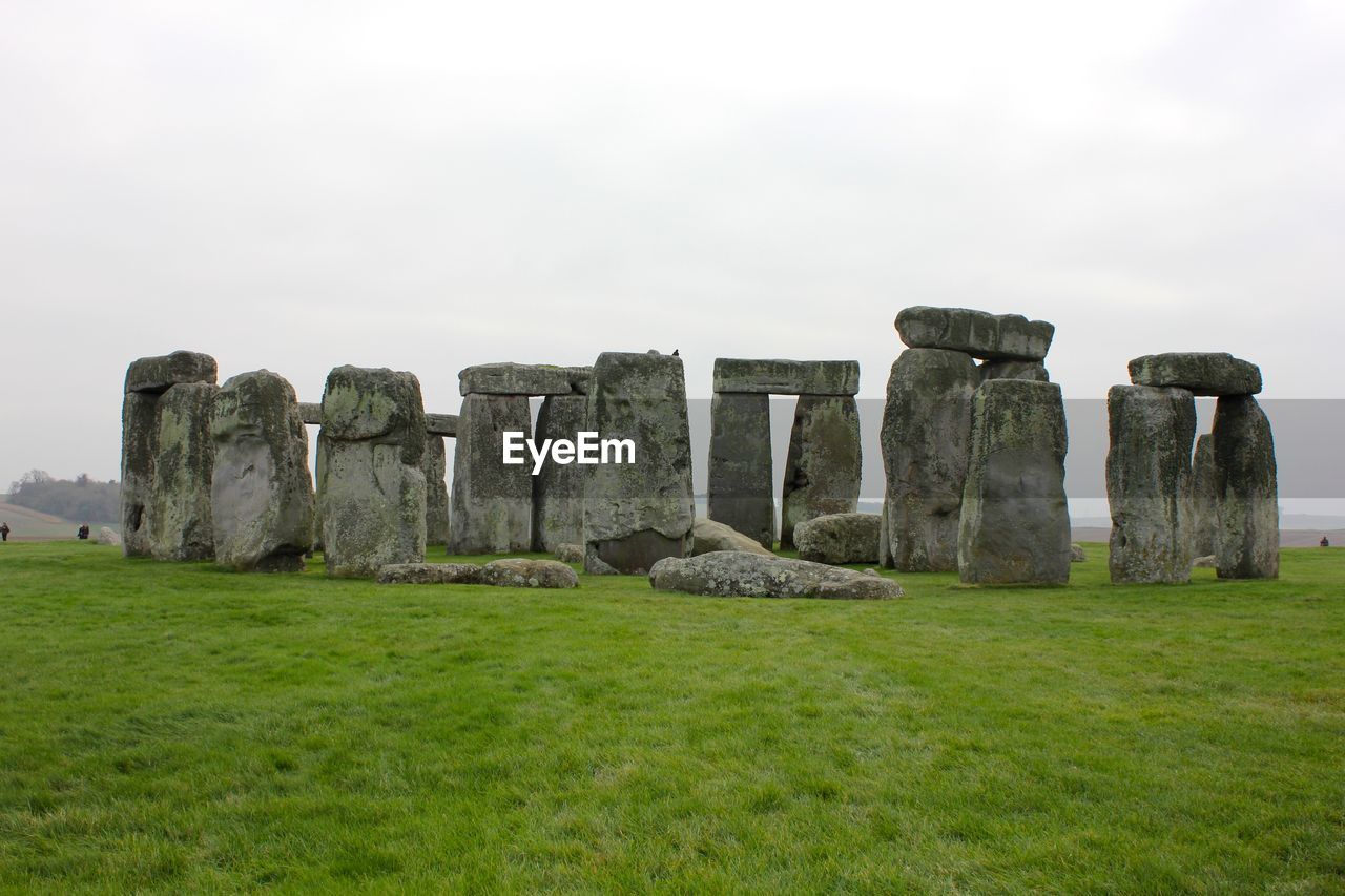 View of stonehenge on landscape