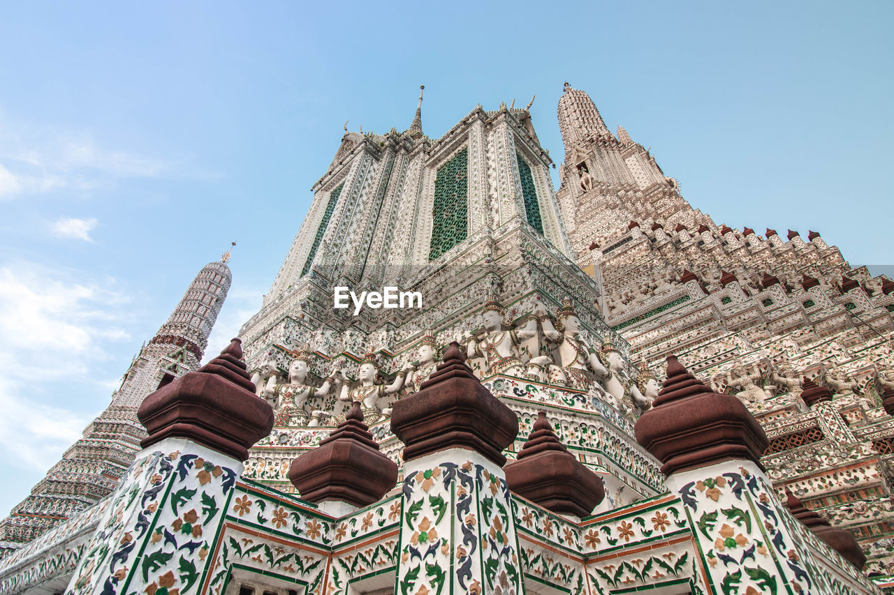 LOW ANGLE VIEW OF TEMPLE AGAINST BUILDING