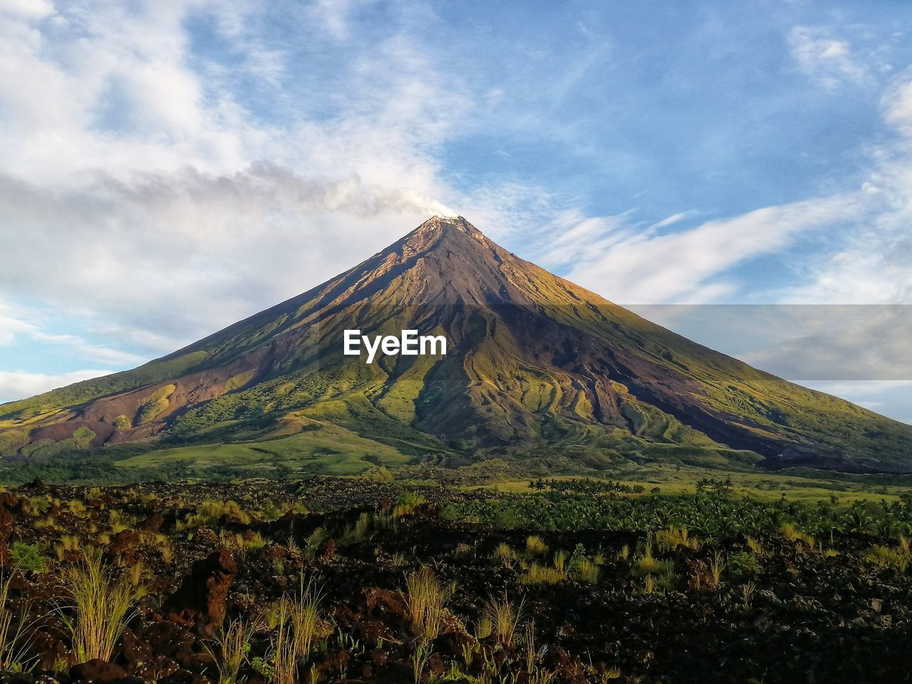 Scenic view of mountain against sky