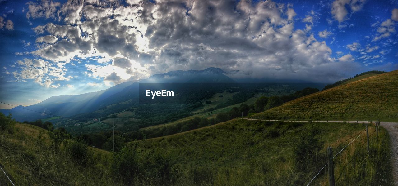 Panoramic view of landscape against sky