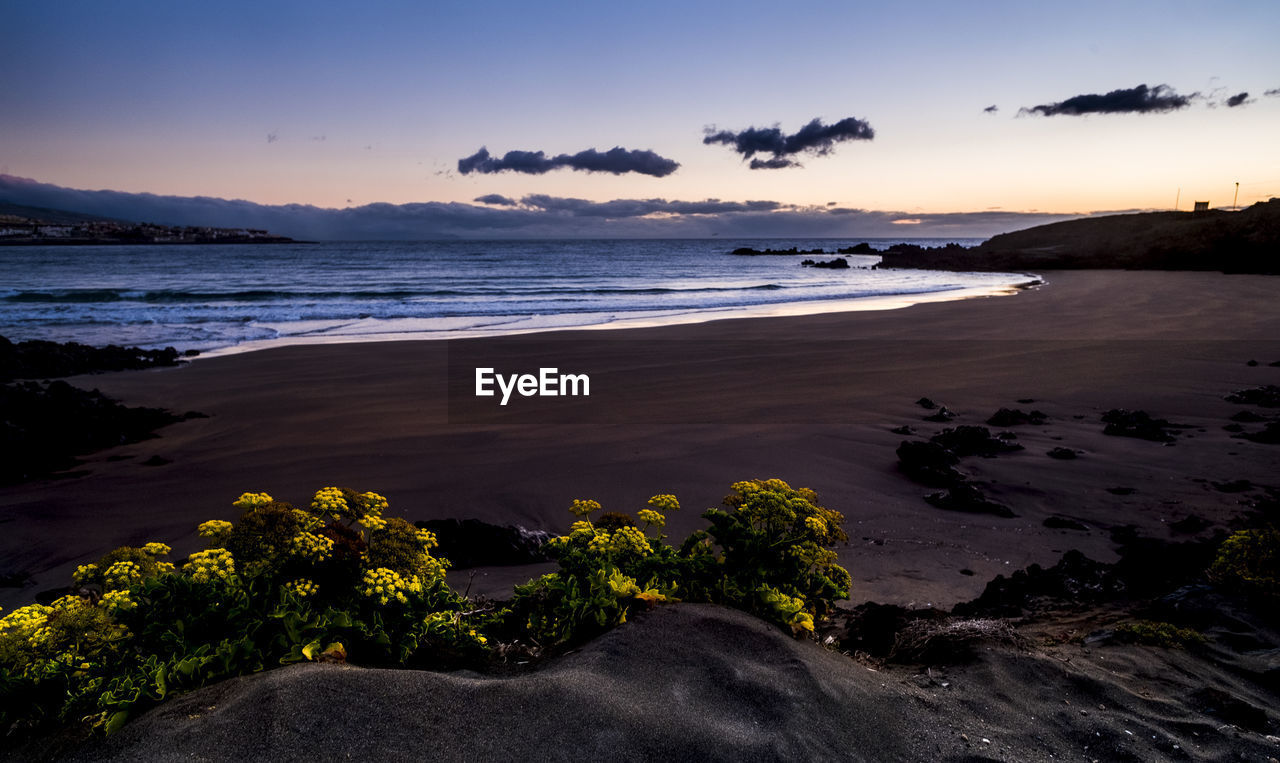 SCENIC VIEW OF SEA DURING SUNSET