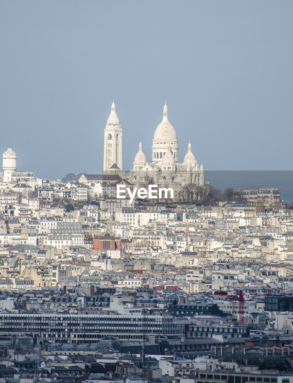 Paris skyline in a sunny day