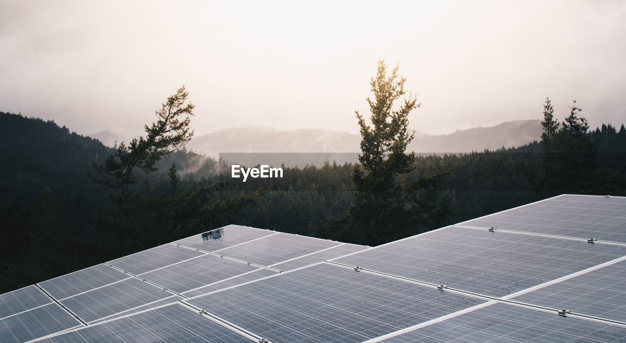 View of solar panels