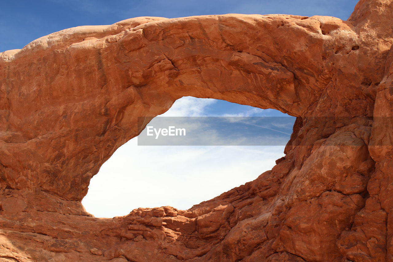 Low angle view of a rock