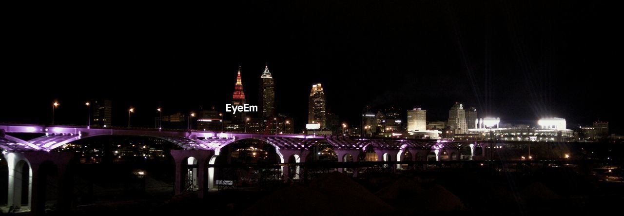 VIEW OF ILLUMINATED BUILDINGS