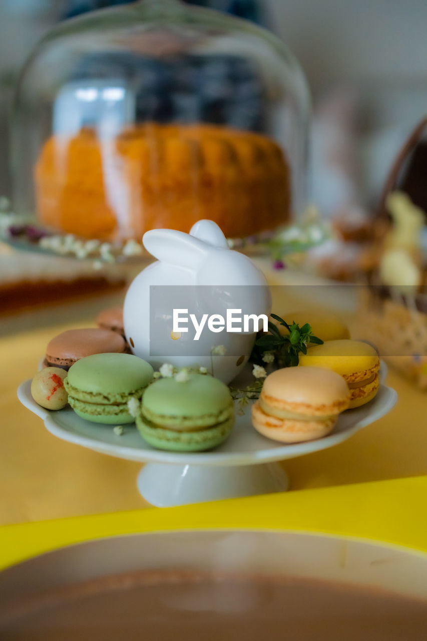 close-up of food in plate on table