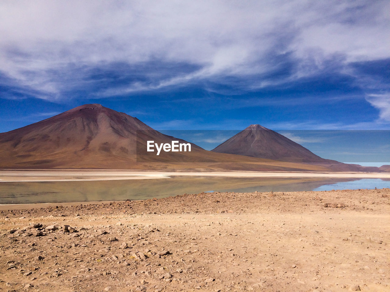 Scenic view of desert against sky