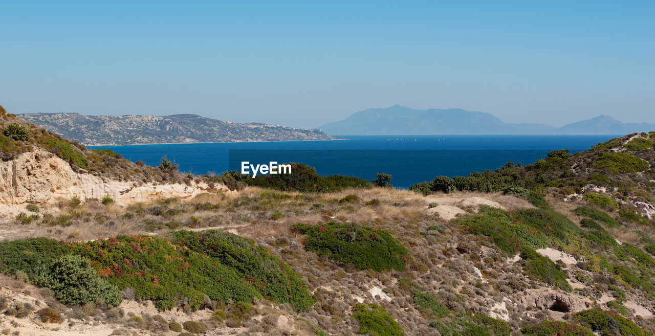 Mediterranean coastal landscape in the south of the island kos greece