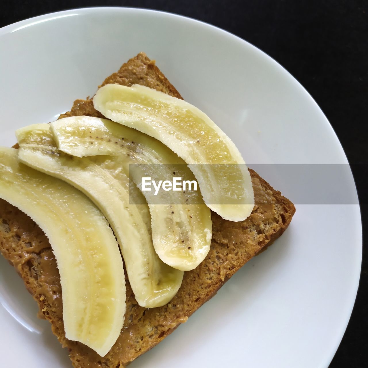 High angle view of breakfast served in plate