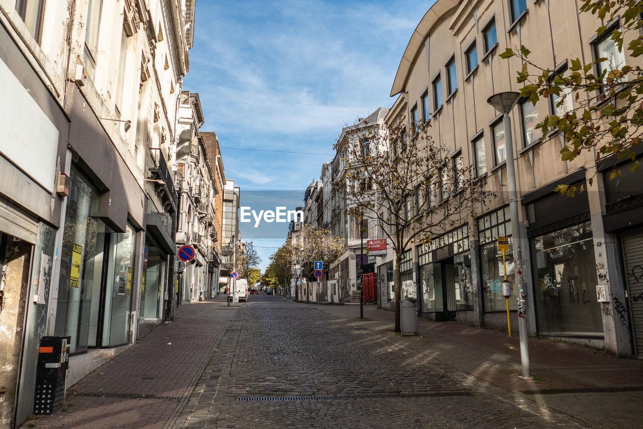 Charleroi, belgium, november 11, 2022. the mountain street is a major shopping street.