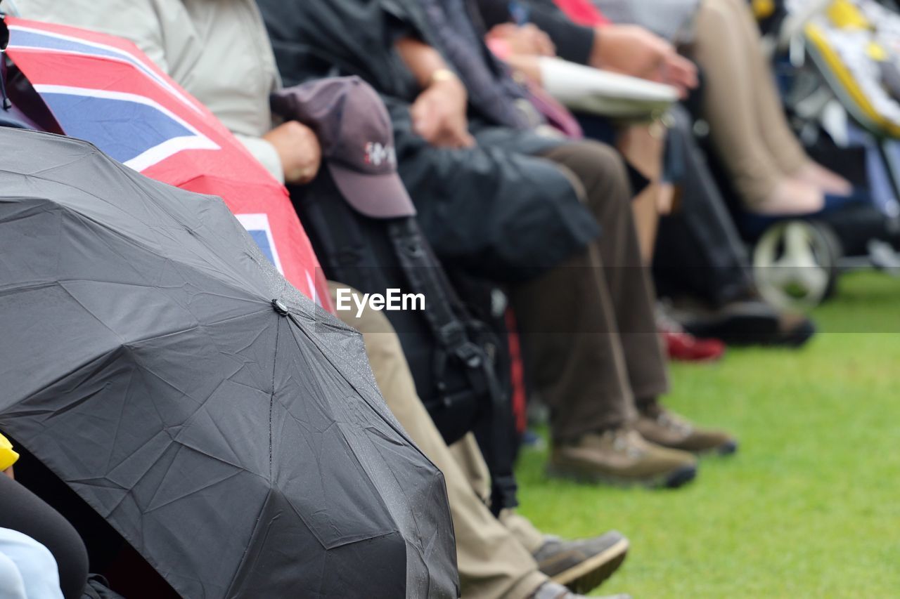 Low section of people at piping festival