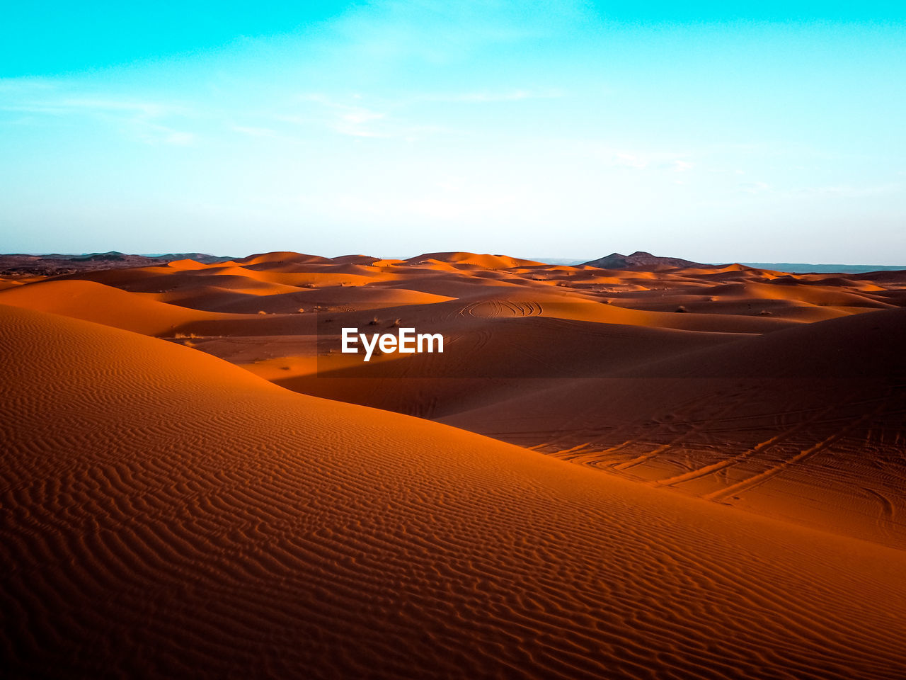 Scenic view of desert against sky