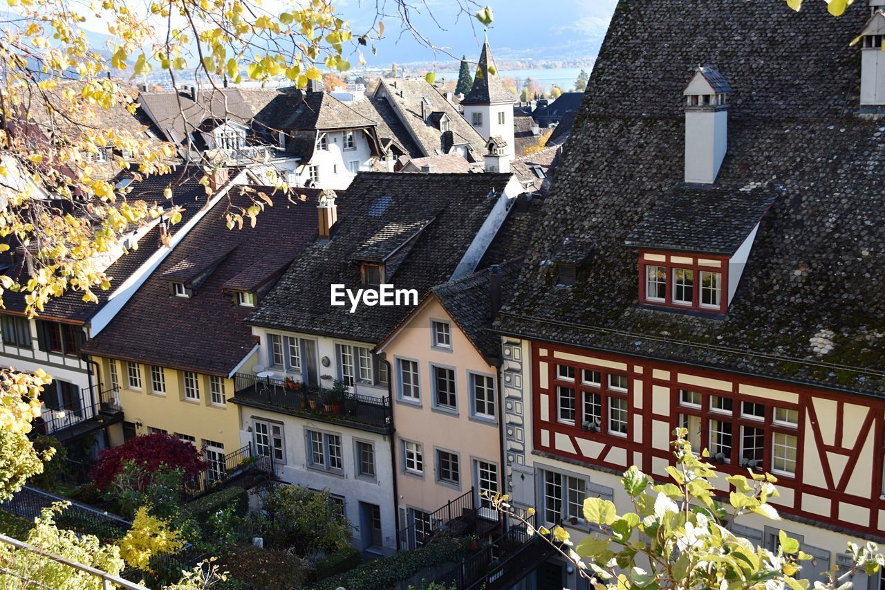 Low angle view of buildings in city