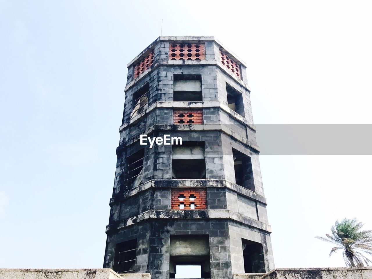 Low angle view of tower against clear sky