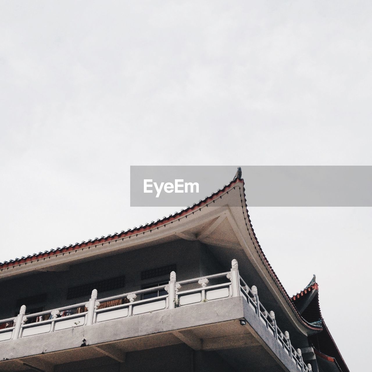 Low angle view of temple against sky