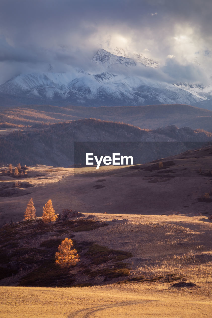 high angle view of landscape against sky