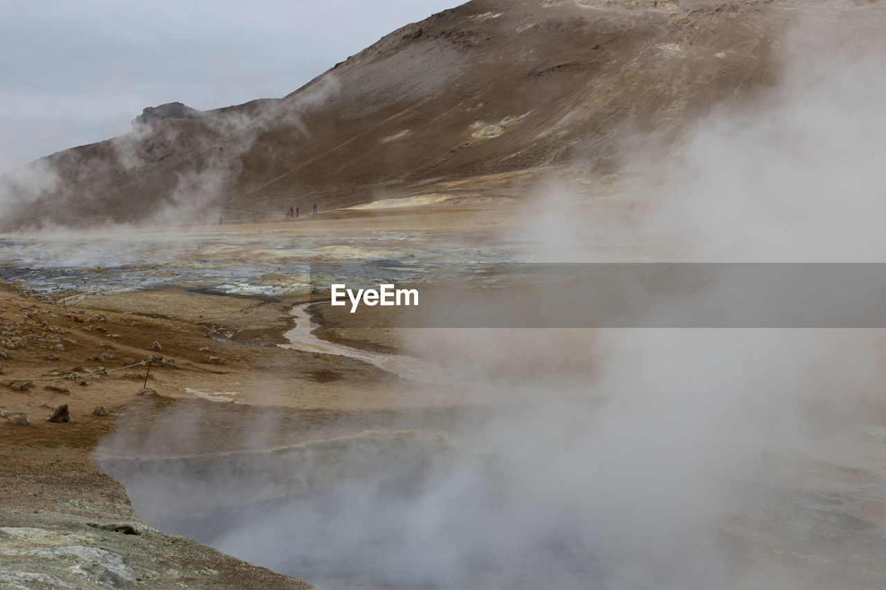 High angle view of the landscape of hverir