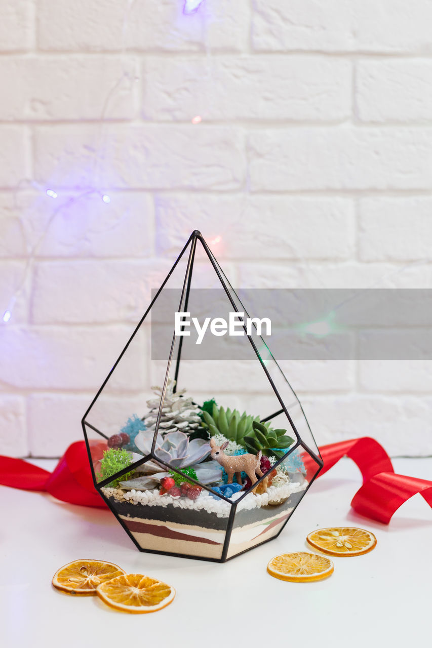 HIGH ANGLE VIEW OF FOOD ON TABLE AGAINST WHITE BACKGROUND