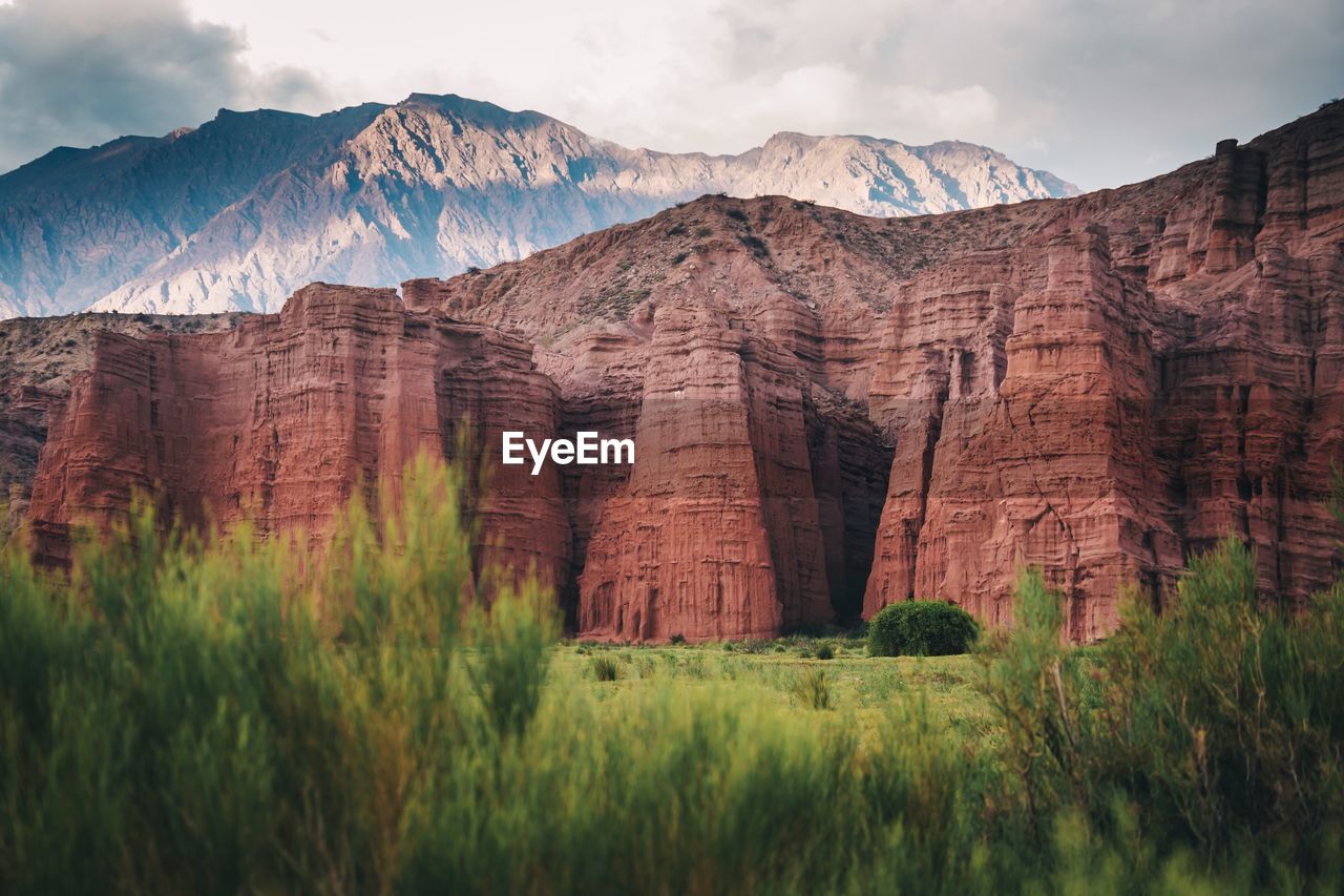 Scenic view of mountain against sky