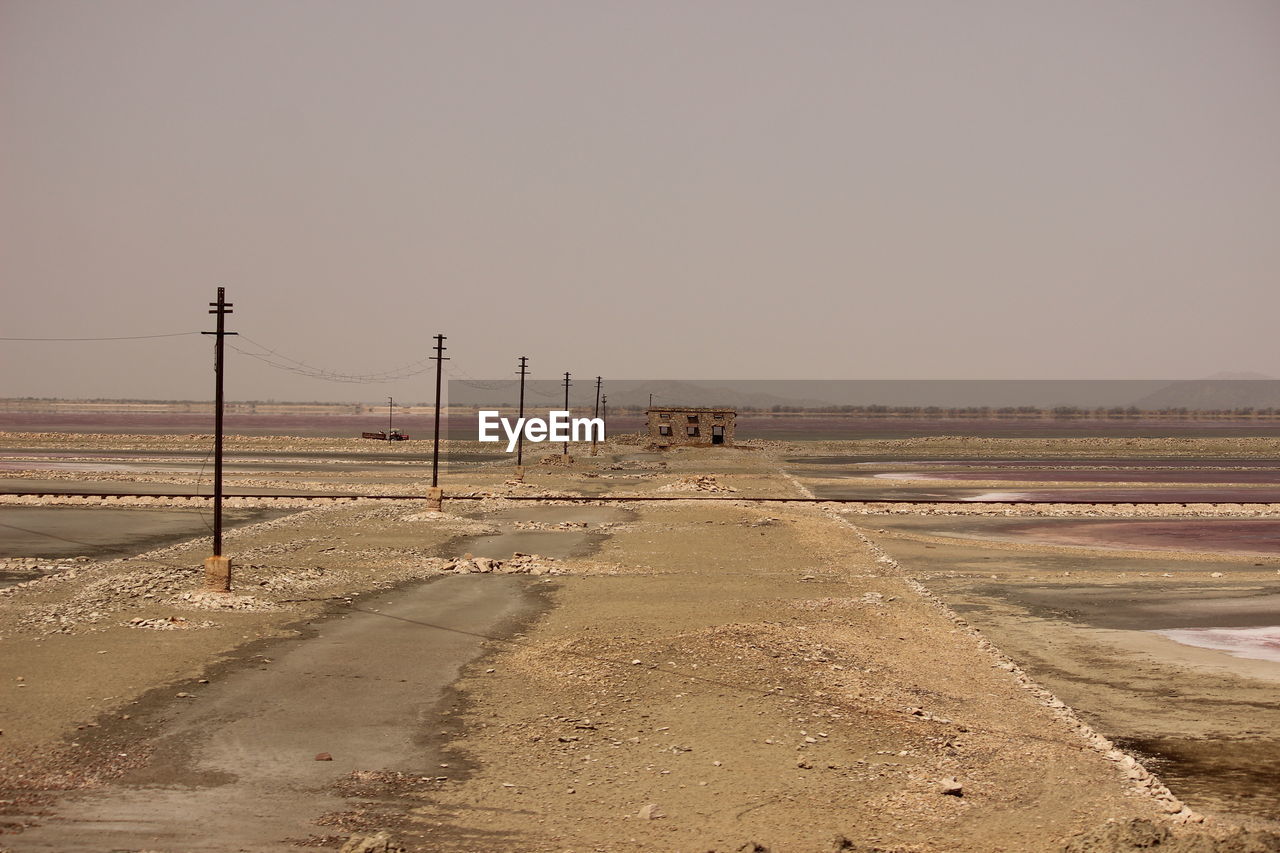 VIEW OF ROAD AGAINST CLEAR SKY