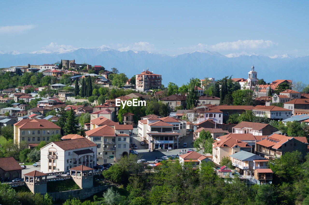 Small georgian village near sighnaghi, caucasus mountains, georgia