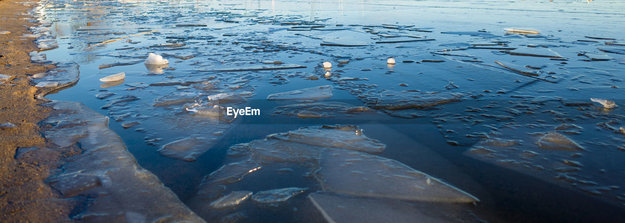 Frozen lake during winter