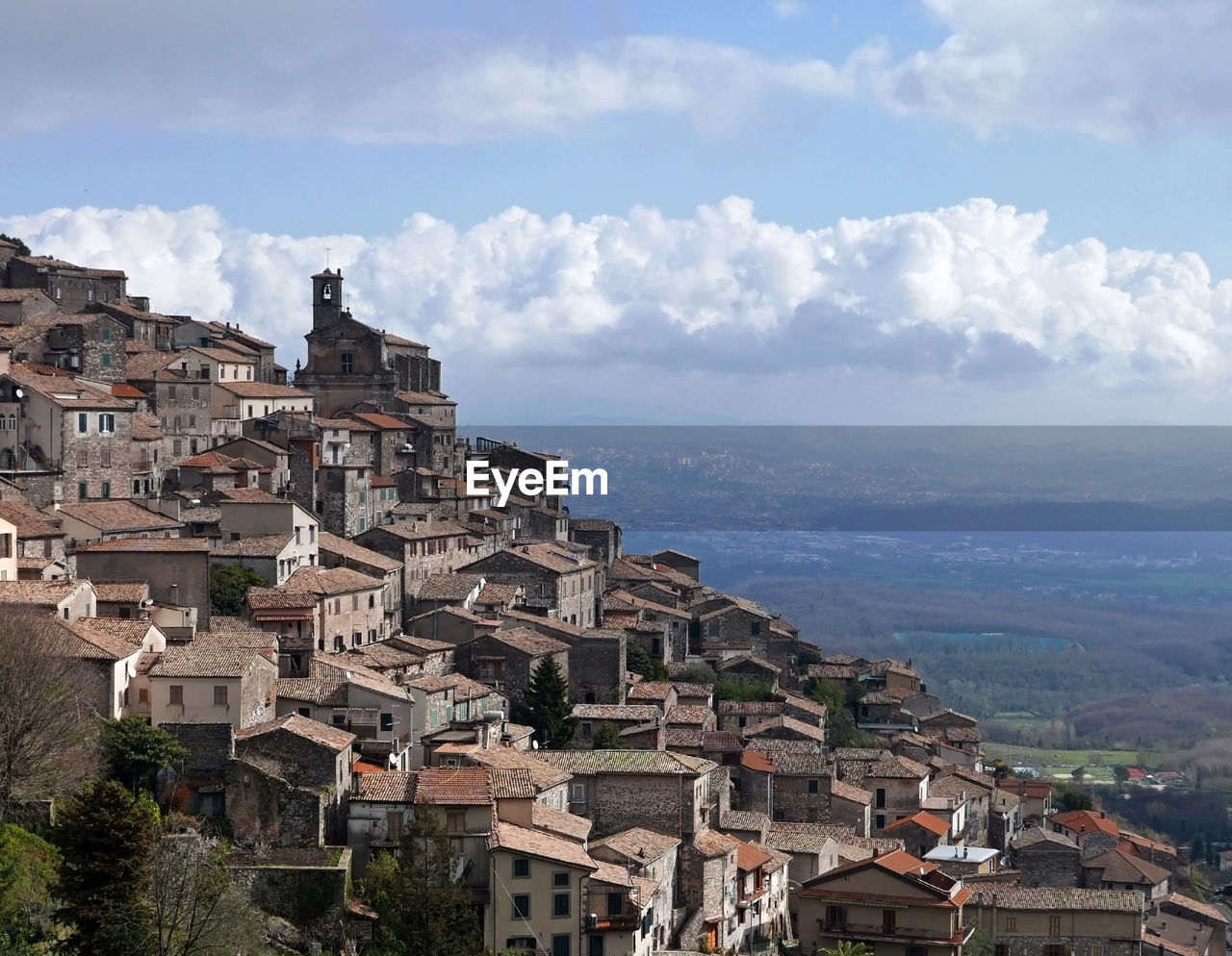 Scenic view of the characteristic village of patrica in italy