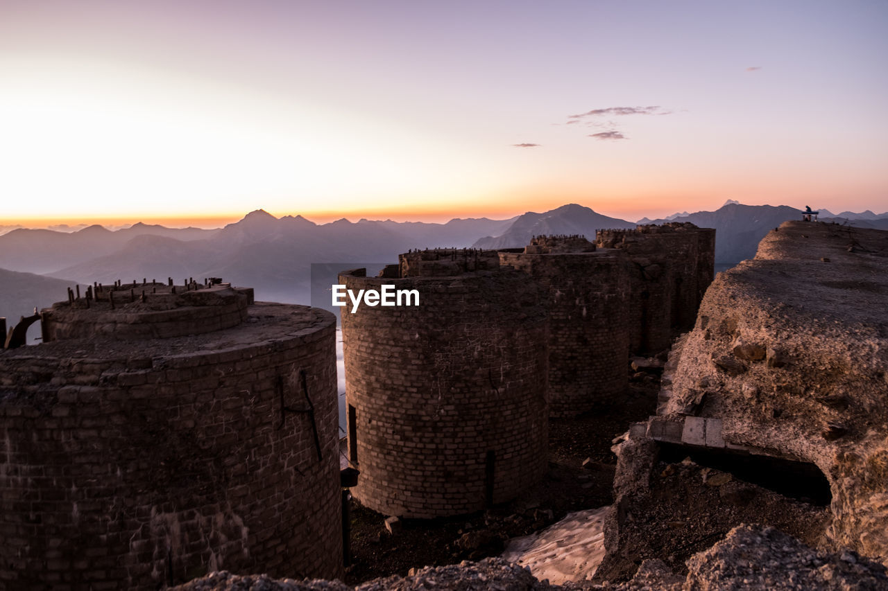 Sunrise on the top of the chaberton mountain