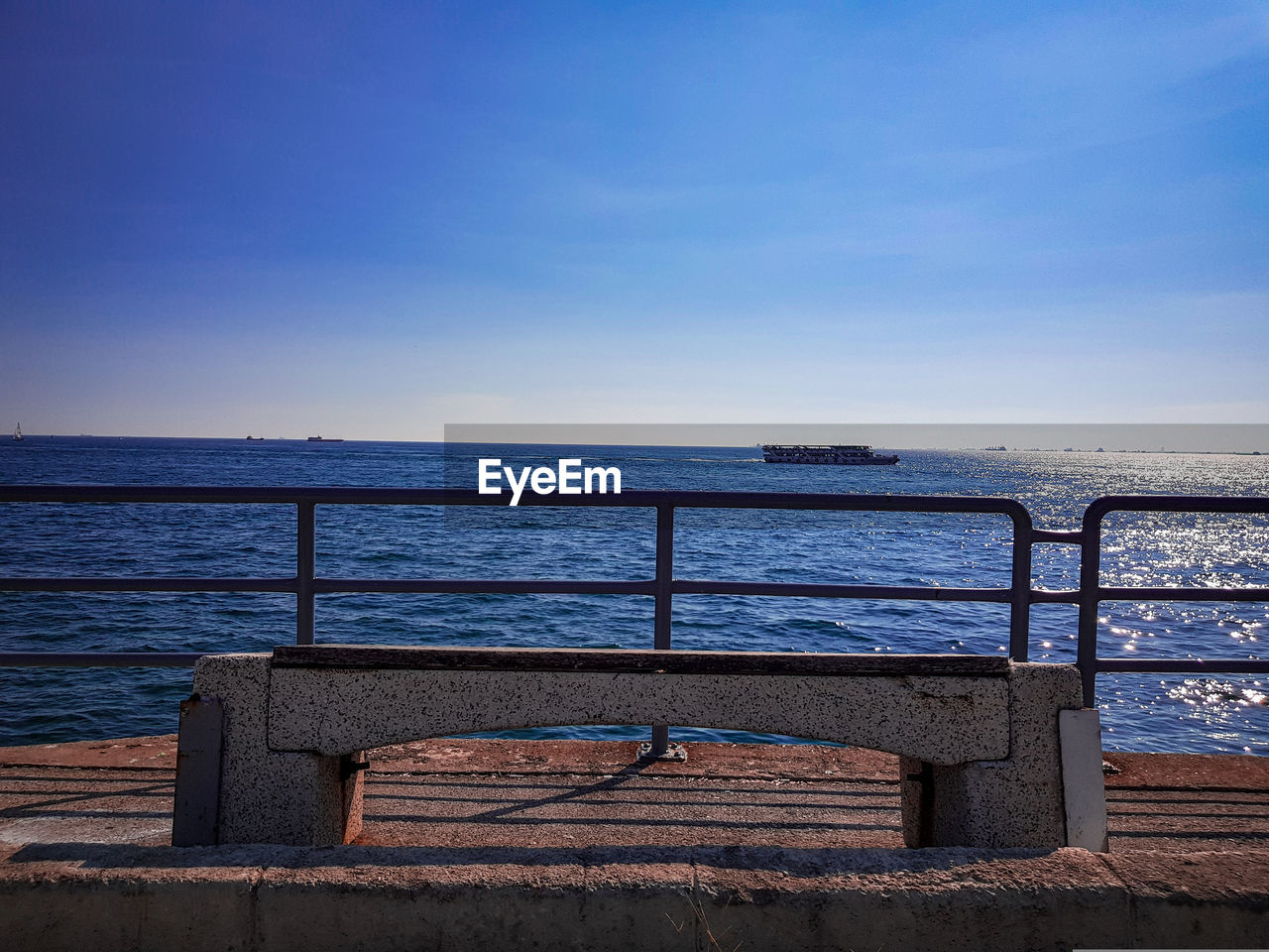 Alone on the edge of freedom Water Sea Clear Sky City Bridge - Man Made Structure Blue Sky Horizon Over Water Architecture Built Structure