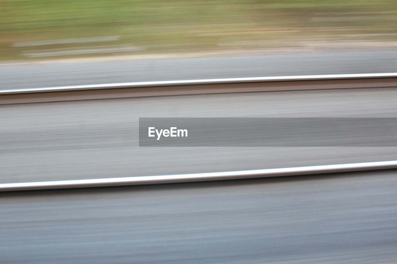 Blurred motion of railroad tracks