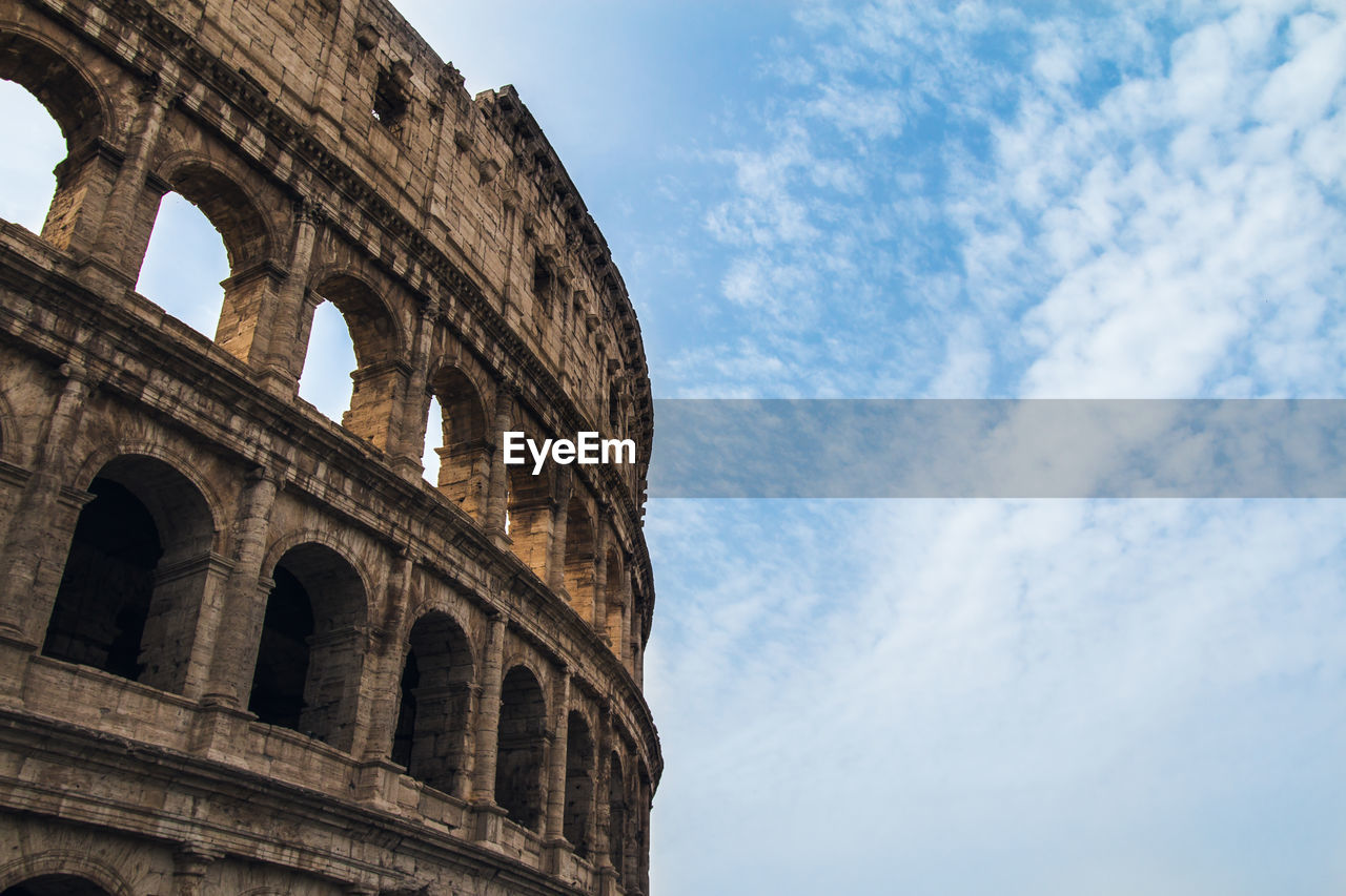 Low angle view of colloseum