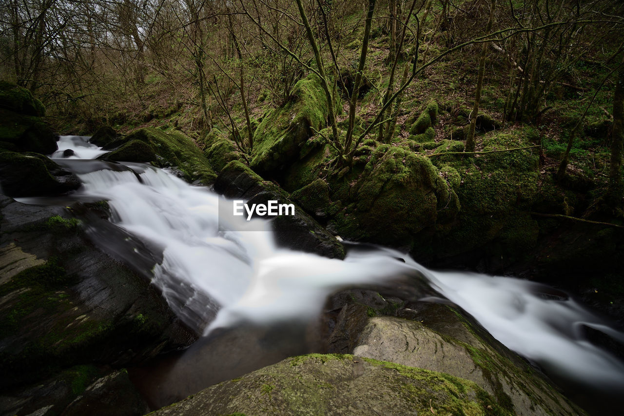 SCENIC VIEW OF STREAM FLOWING THROUGH ROCKS