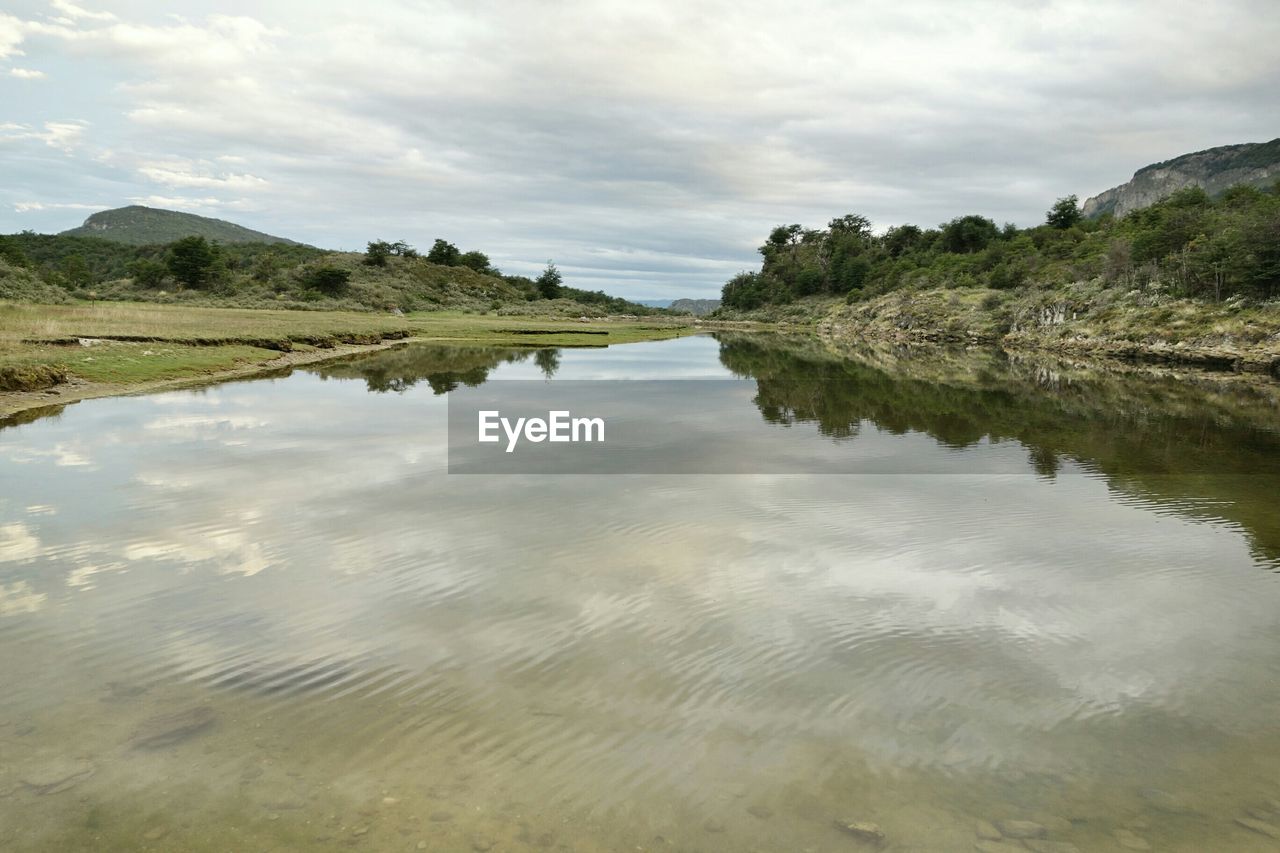 View of river and hill