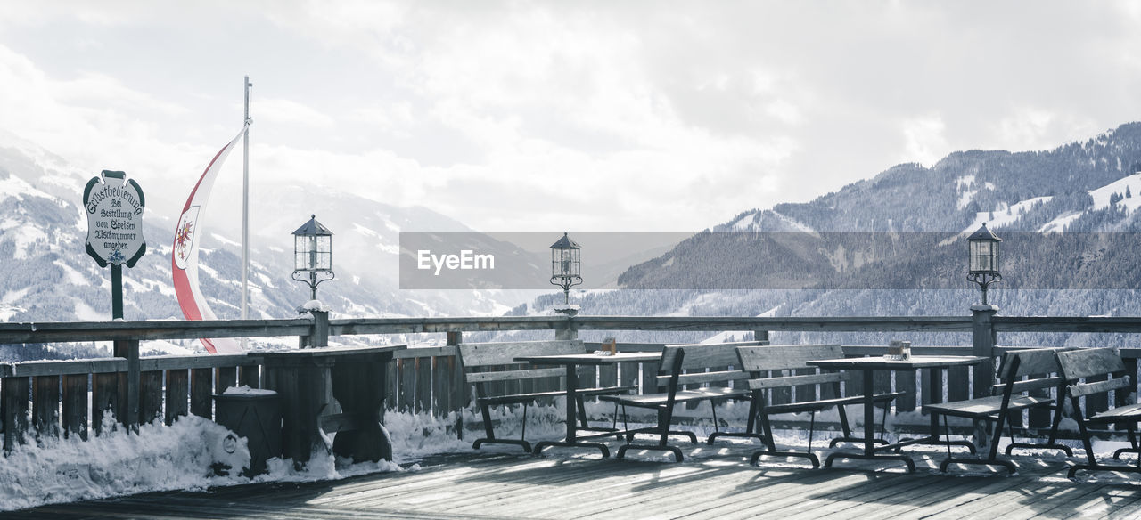 VIEW OF SNOWCAPPED MOUNTAINS AGAINST SKY