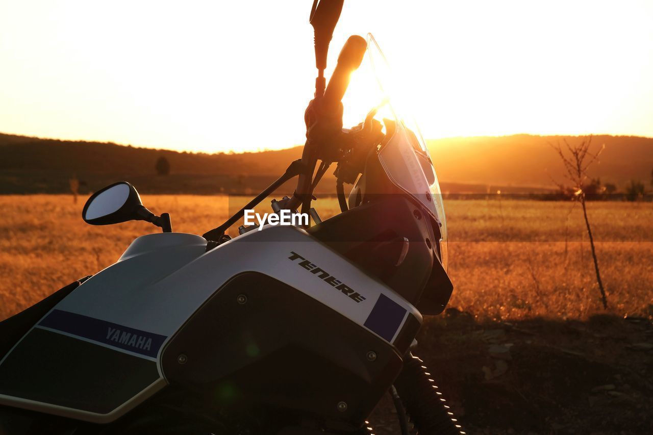 SUNSET OVER FIELD