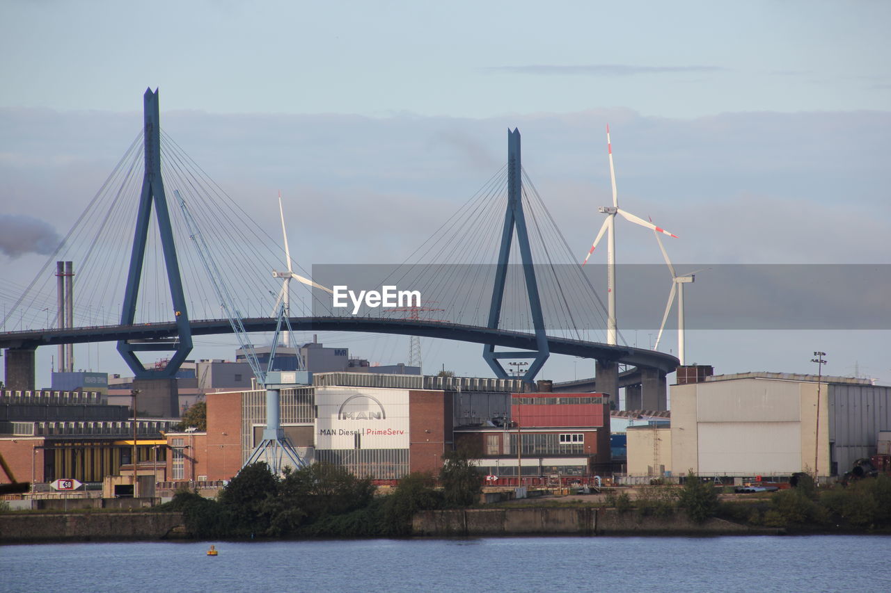 BRIDGE OVER RIVER AGAINST SKY