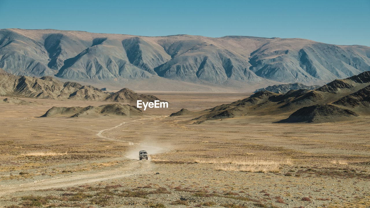 Scenic view of desert against sky