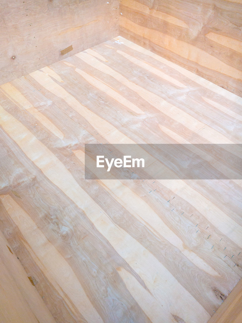 High angle view of wooden floor