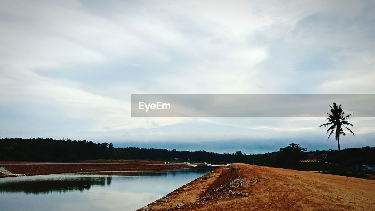 LAKE AGAINST SKY