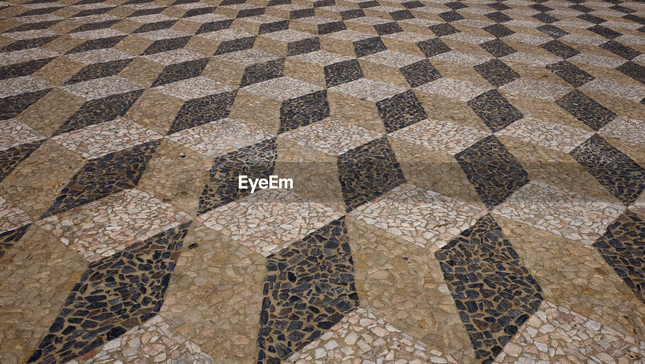 Full frame shot of tiled floor