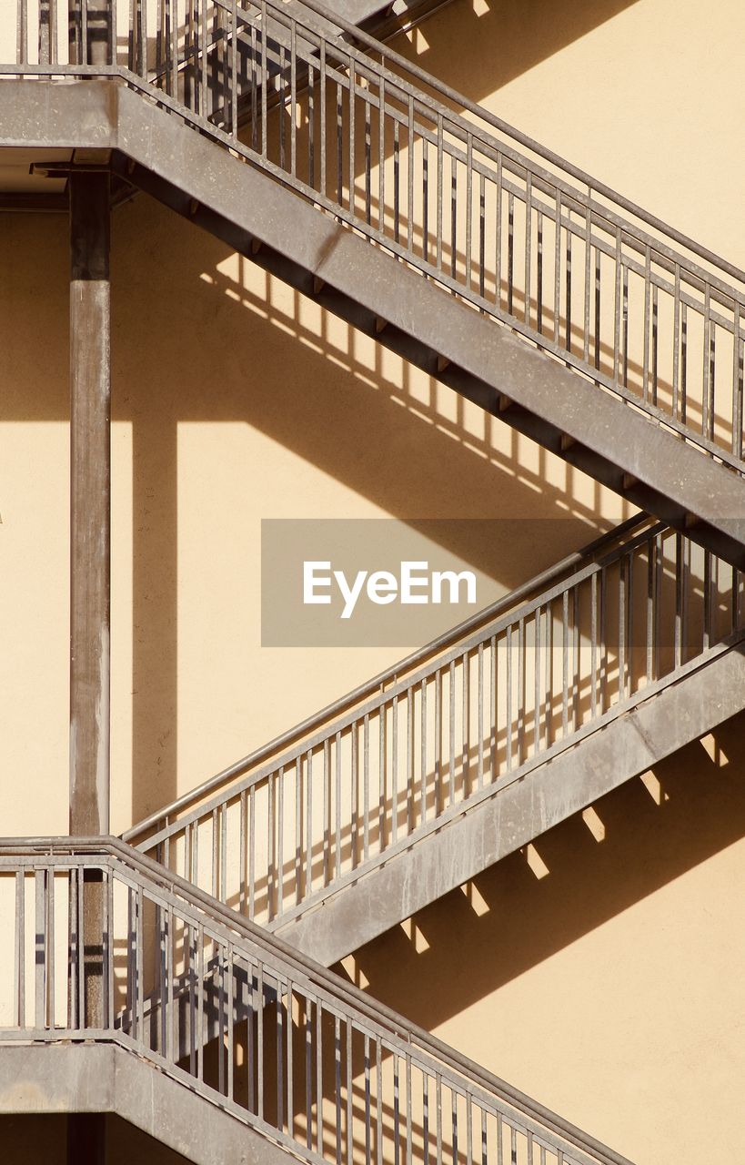 Low angle view of metal stairs 