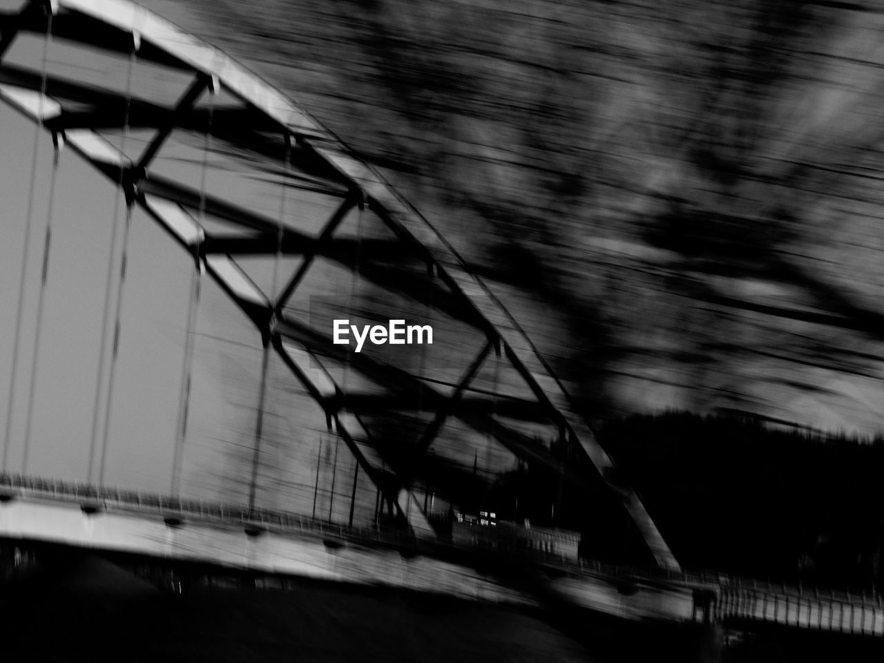 Blurred motion of bridge in city